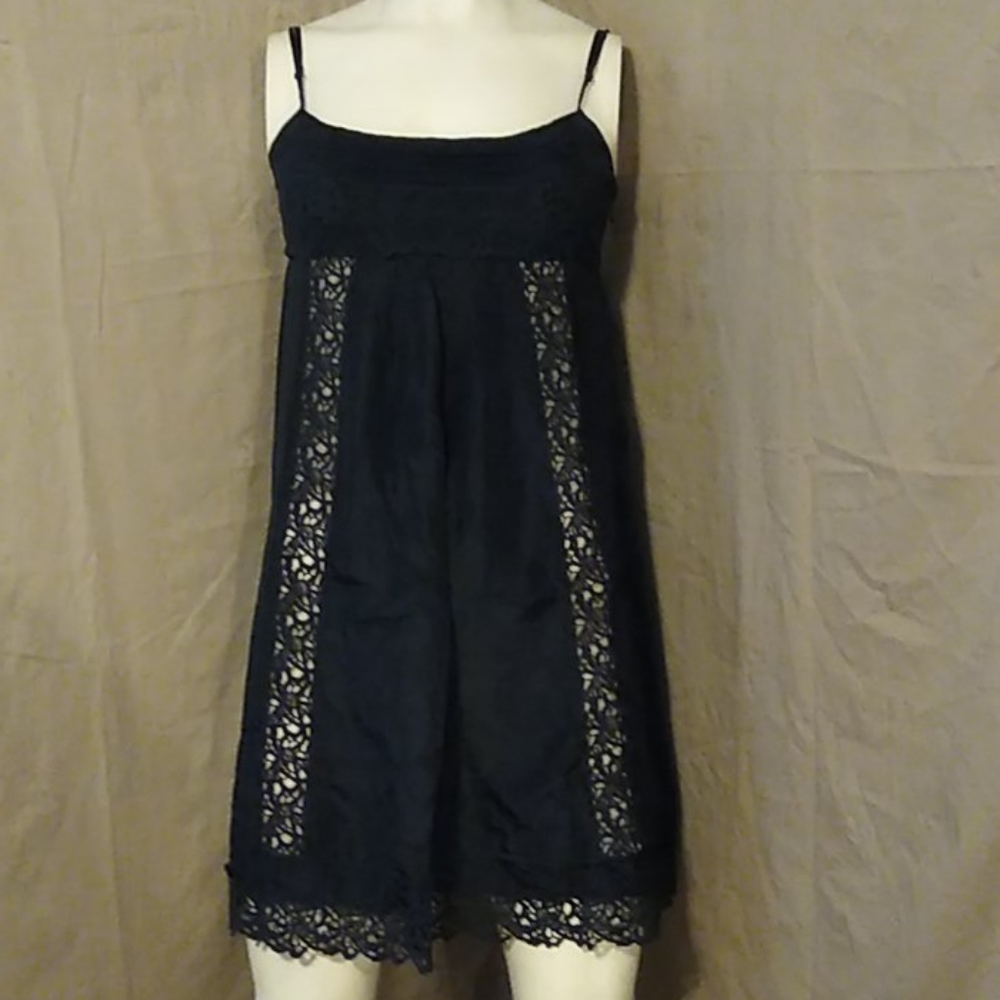 FINAL PRICE BCBGMaxAzria 100% Silk Black Cocktail Dress Size S